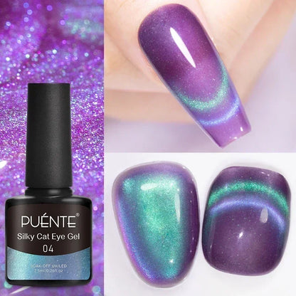 7.5ML Super Shiny Ruby Red Cat Magnetic Gel Nail Polish Wine Red Cat Eye Gel Soak Off Semi-Permanent Nail Varnish For Manicure