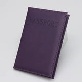 Fashion Women Men Passport Cover Pu Leather Solid color Travel ID Credit Card Passport Holder Packet Wallet Purse Bags Pouch
