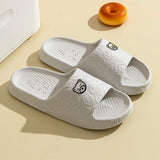 Summer Children Slippers Indoor Cute Bear Print Anti-Slip Soft Sole Exquisite Parent-Child Shoes Home Comfy Leisure Shoes