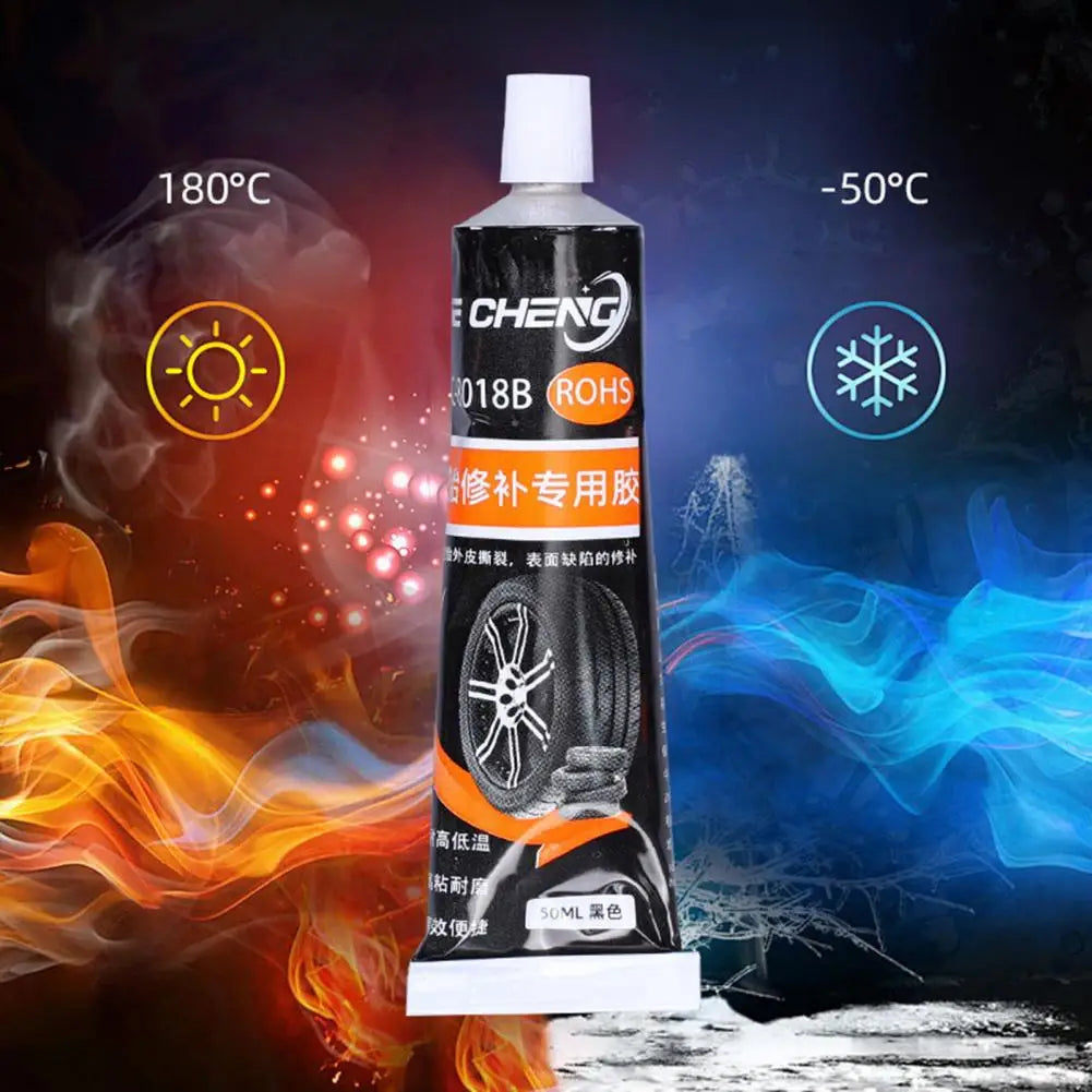 30/50ml Tire Repair Glue High Temperature Resistant Tire Sidewall Repair Kit Rubber Cement Tire Repair for Motorcycle Car Truck