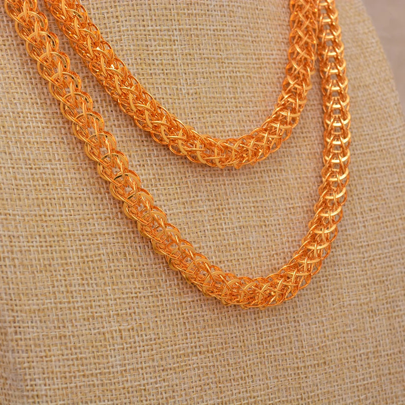 Jewelry Set For Women  Gold Plated With Necklace Pendant Nigerian Wedding Jewelry