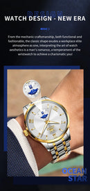 OLEVS 3638 Mens Watch Original Quartz Watch Stainless Steel Waterproof Luminous Large Dial Day Date Watches Luxury Men Box Reloj