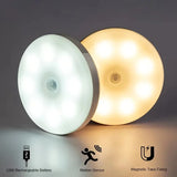 1 Luminária Noturna com Sensor de Movimento – Lâmpada LED Sem Fio para Quarto, Escada, Closet e Decoração de Ambientes