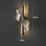 Lámpara colgante nórdica de espiral LED para mesita de noche, iluminación interior, dormitorio, sala de estar, decoración del hogar, luz acrílica moderna