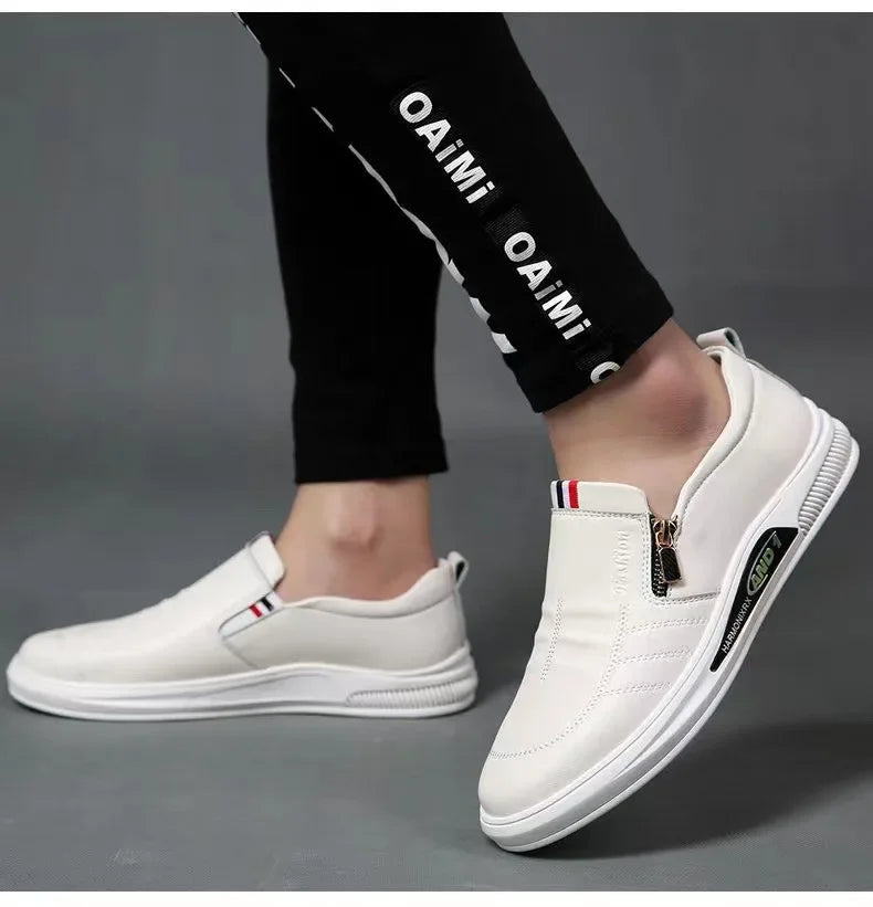 Casual Leather Shoes Men Loafers Trend Brand Business Shoes Autumn Slip on Flat Man Sneakes Comfortable Moccasins Zapatos Hombre