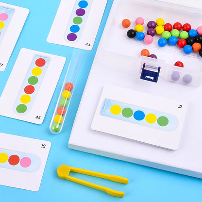 Juguetes de motricidad fina para niños, entrenamiento de concentración, juego de cuentas con pinzas, electrodomésticos de educación temprana, educación Montessori
