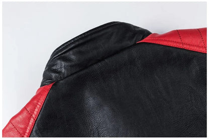 2022 Fashionable Casual Men's Leather Jacket Splice Motorcycle Amazon Vintage Cross-Border Spring Autumn Thin Style Wear