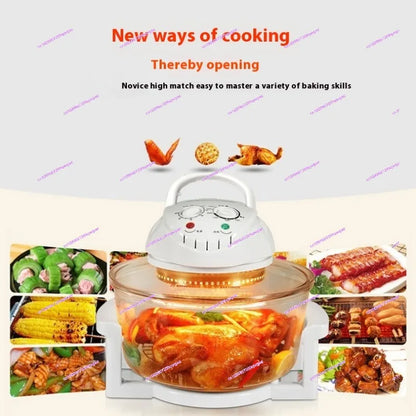12L Light Wave Furnace Glass Air Fryer Grilled Chicken Grilled Chips Hot Air Circulation Air Furnace