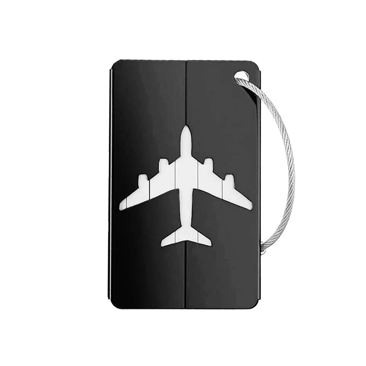 Aluminium Alloy Aircraft Luggage Tag with Name Travel Luggage Tag ID Card Anti-lost Solid Color Travel Accessories