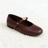 Luxury Metal Decoration Ballet Flats Women Retro Round Toe Soft Leather Mary Jane Shoes Light Soft Sole Comfortable Casual Shoes