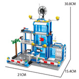 Police station building blocks, children's educational building block toys, Christmas gifts, birthday gifts (503 pieces)