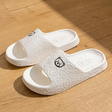 Summer Women Casual Slippers Cute Bear Indoor Soft Sole Outdoor Non-slip Air Cushion Lightness Men Fashion Flat Shoes
