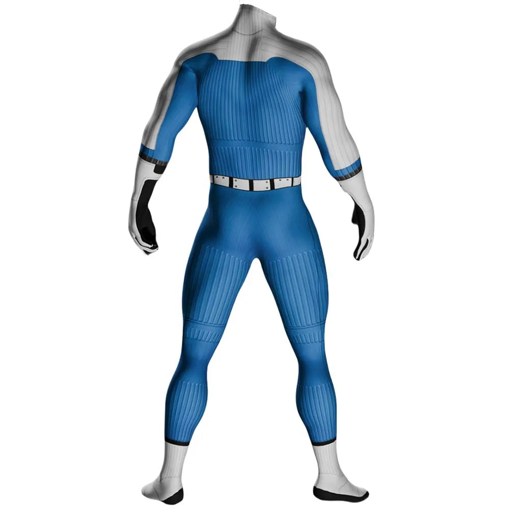 Adult Male Halloween Fantastic Four Reed Richards Cosplay Costumes Rival Invisible Man Superhero Zentai Bodysuit Party Jumpsuits