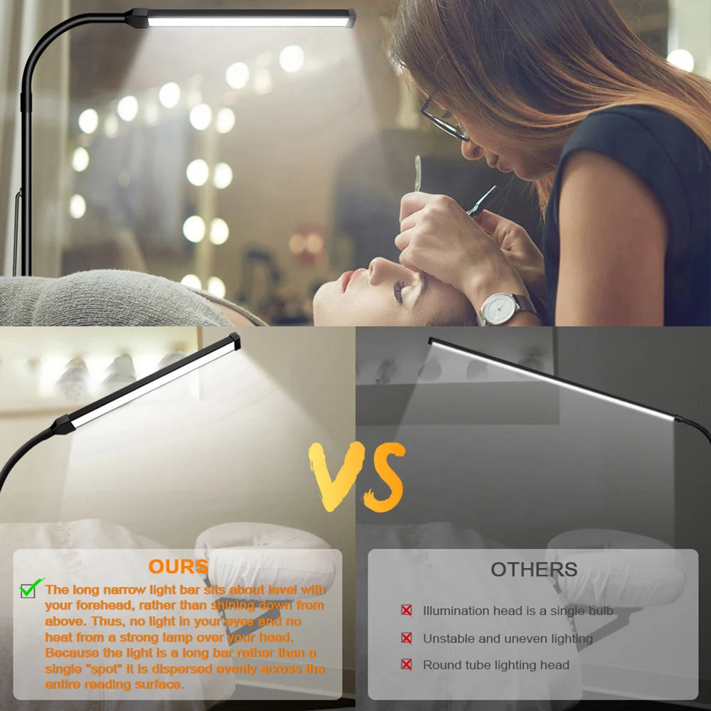 Lâmpada de assoalho led para sala estar ajustável pescoço ganso suporte luz regulável interior quarto em pé luz leitura decoração escritório