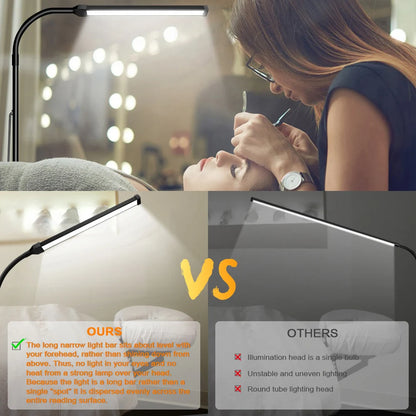 Lâmpada de assoalho led para sala estar ajustável pescoço ganso suporte luz regulável interior quarto em pé luz leitura decoração escritório