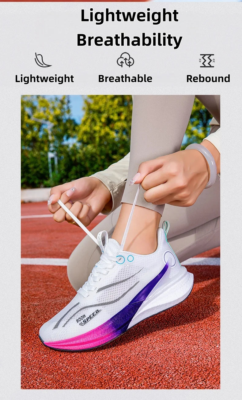 2025 Men's And Women's Professional Carbon Board Marathon Running Shoes Shock Absorption Ultralight Stable Support Sports Shoes