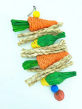 Small pet chewing toy hamster rabbit hand woven carrot corn vine ball toy birdcage hanging accessories