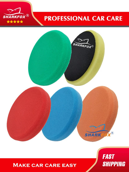 Esponjas de pulido Sharkfox de 5" (125 mm) y 6" (150 mm) para pulidoras DA/RO/GA