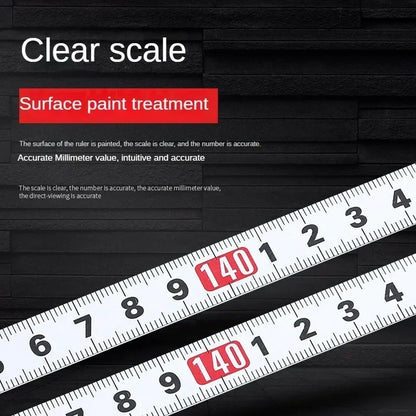 Self-Adhesive Measuring Tape Stainless Steel Workbench Ruler Adhesive Backed Tape Measure Metric Scale Rust-Proof Durable Ruler