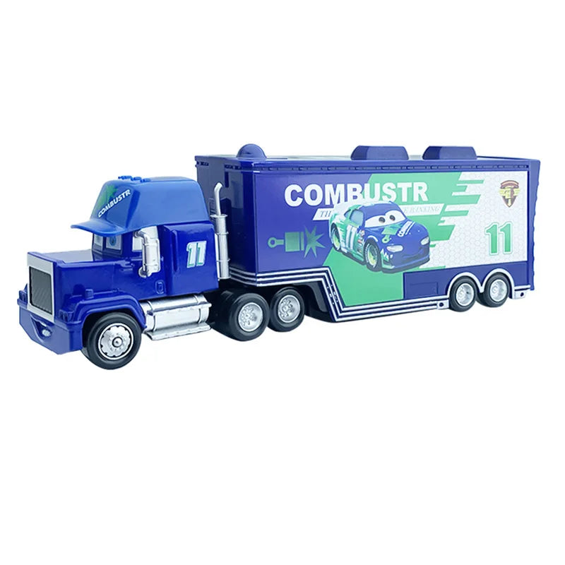 Disney Pixar Cars 2 3 Toys Lightning McQueen Truck Jackson Storm Uncle Mack 1:55 Diecast lorry trailer Model Child kids Gift