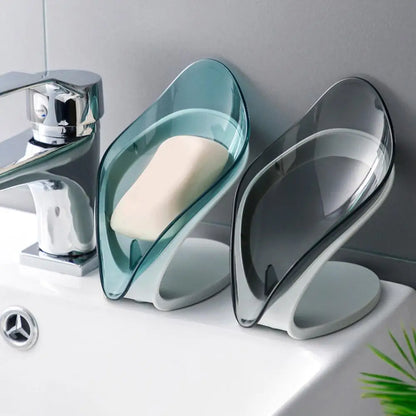 1 jabonera de hojas para ducha de baño, portátil, antideslizante, con drenaje, bandeja de esponja de plástico para baño, cocina, acceso G2c8