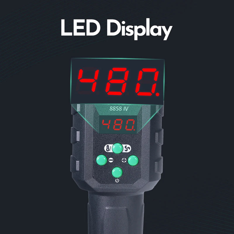 YIHUA Micro Hot Air Gun  C/F Temp Adjusted 8858IV 700W Soldering Rework Welding Station LCD Digital Heat Gun BGA IC Solder Tools