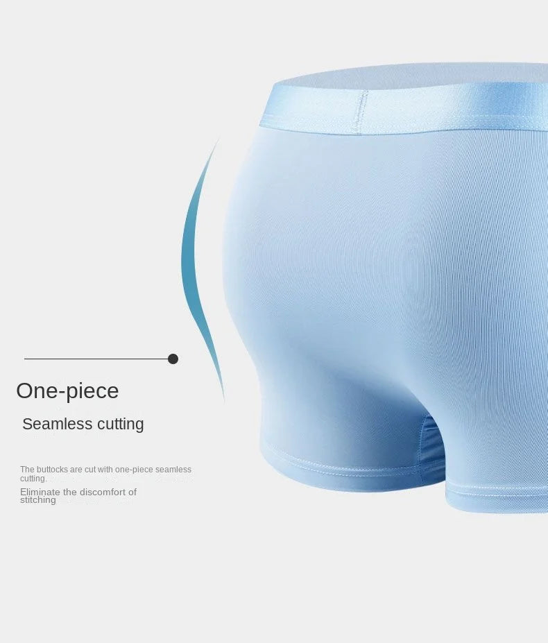 4pcs Boxers Men Underwear Ice Silk Boxer Graphene Man Underpants Breathable Men's Panties Ultrathin Male BoxerShorts Trunk