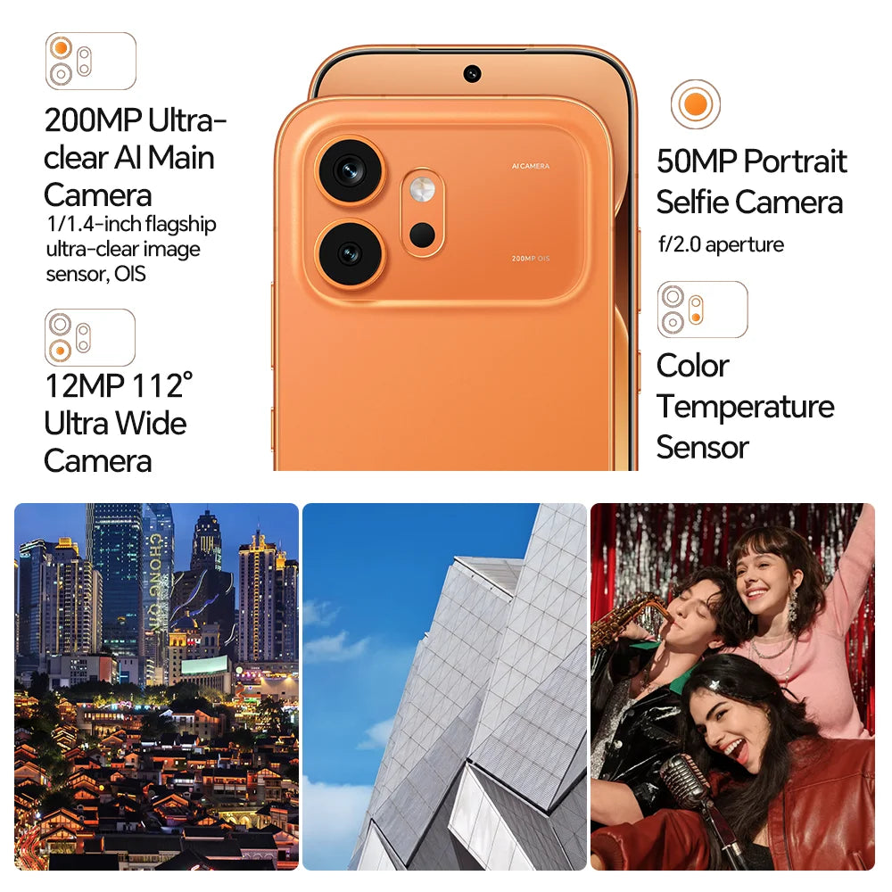 Smartphone HONOR 600 5G (Versão UE) 6.57" AMOLED - Snapdragon 7 Gen 4 | Câmara 200MP AI OIS, Bateria 6400mAh & IP68