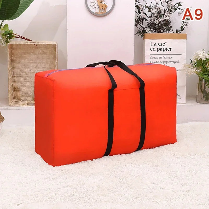 Unisex Large Capacity Luggage Bag Travel Clothes Storage Bags Zipper Oxford Weekend Bag Thin Portable Moving Luggage Bags