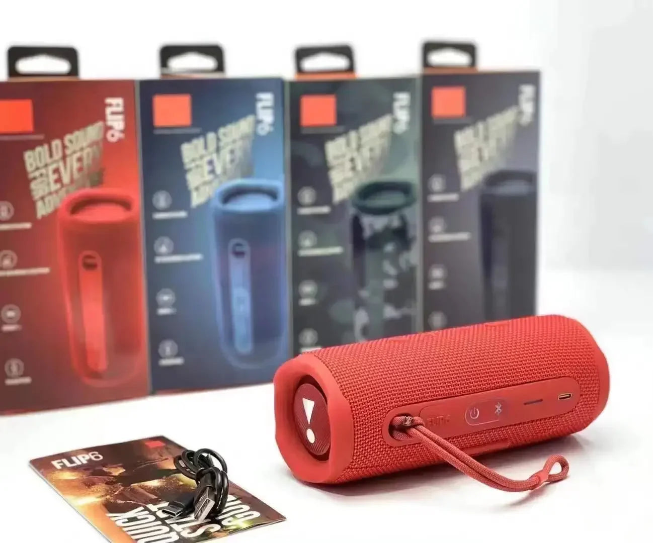 Nuevo altavoz Flip6 Bluetooth multifunción TWS con subwoofer portátil para exteriores, altavoz dual inalámbrico para cine en casa.