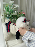 FATHIN Dog Princess Dresses Puppy Bow Knot Dress Luxury Pet Skirt Striped Dresses for Small Medium Cats