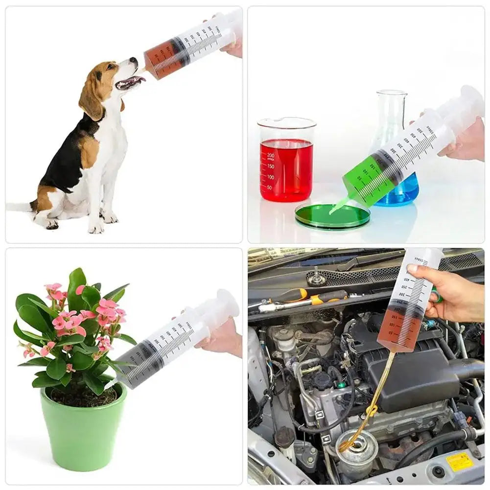 100ml-500ml Reusable Tube For Pet Feeding Syringe With Scale Glue Water Oil Application Large Pump Measuring Enema Glue Filling