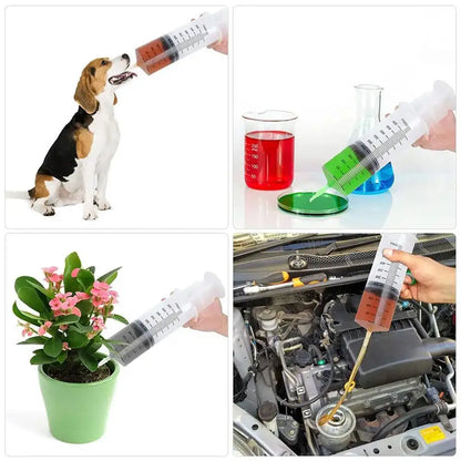 100ml-500ml Reusable Tube For Pet Feeding Syringe With Scale Glue Water Oil Application Large Pump Measuring Enema Glue Filling