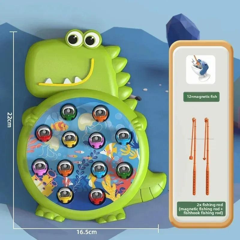 Kids Magnetic Fishing Play for Children Electric Fishing Toy Have Music Spinning Game Fish Rod Education Baby 3 Year Gifts