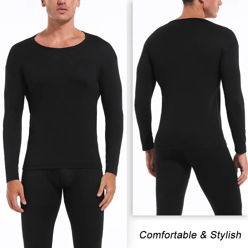 Thermal Underwear for Men Long Johns With Fleece Lined Set Set Cold Weather Winter Top Bottom