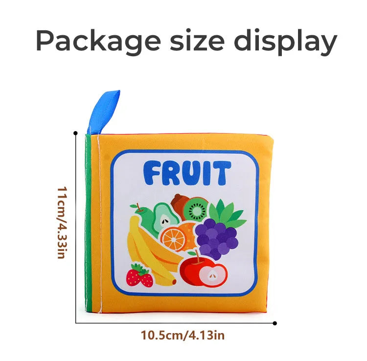 4 Pages Enlightenment Early Learning Books Children Black and White Cloth Book for Kids Montessori Educational Toys