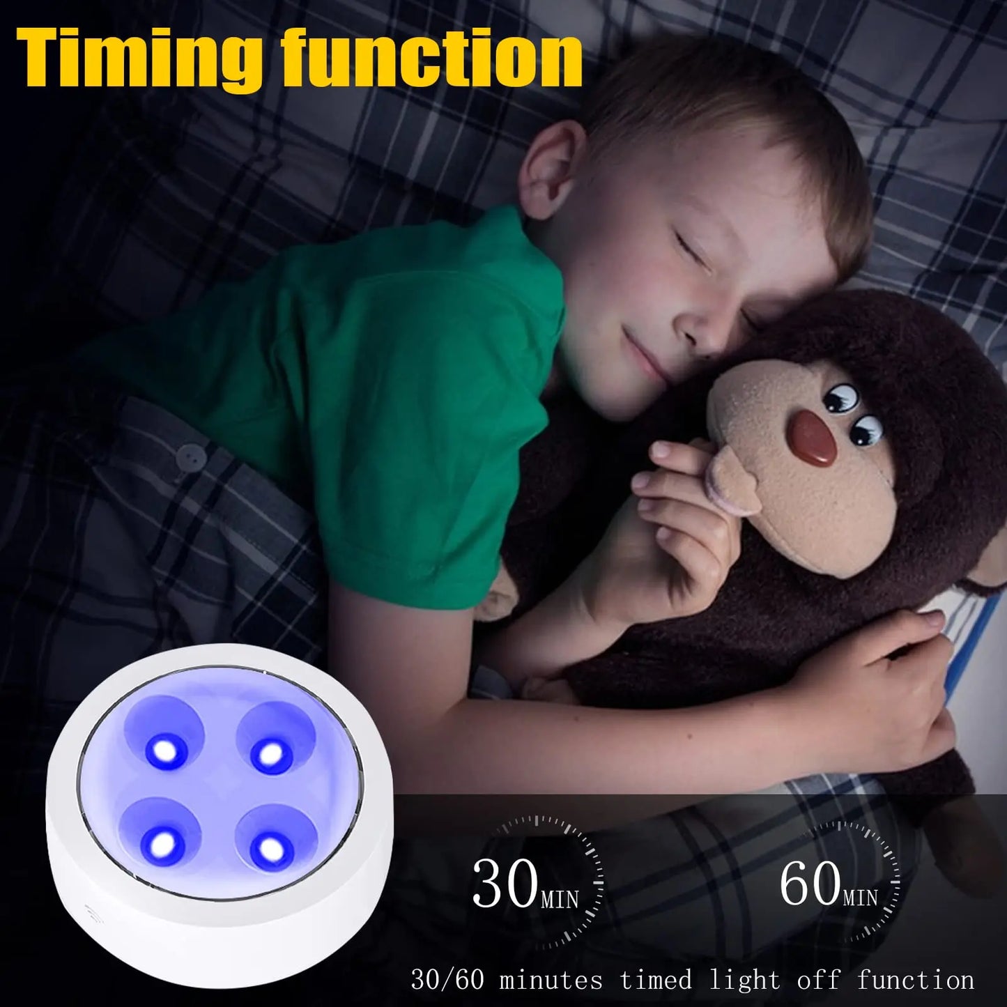 1-5 pces sem fio sob o armário luzes led para cozinha rgb mudança de cor puck luz da noite controle remoto lâmpada do armário bateria