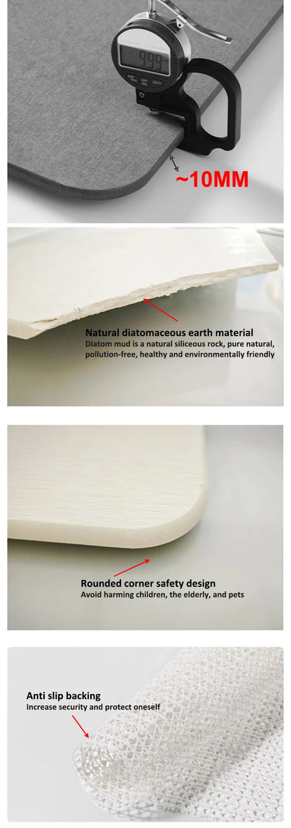 Ultra Non Slip Bath Mat Super Absorbent Bathroom Rug Quick Dry Stone Bathroom Mat 100% Diatomaceous Earth Shower Rug ﻿ 발매트