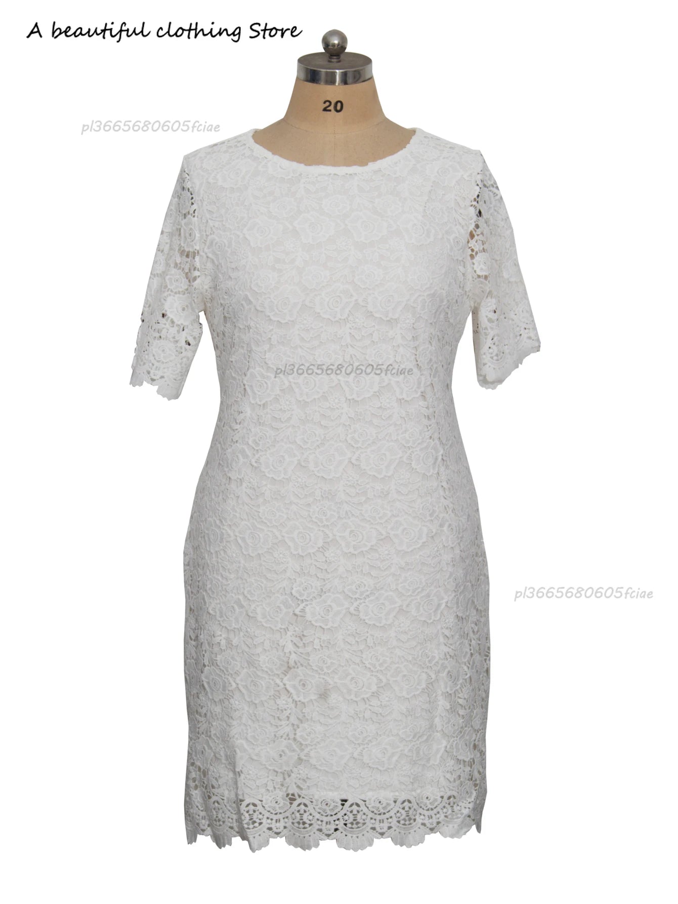 Plus size elegante vestidos de festa mulher branca verão bordado floral casamento convidado magro lápis midi vestido
