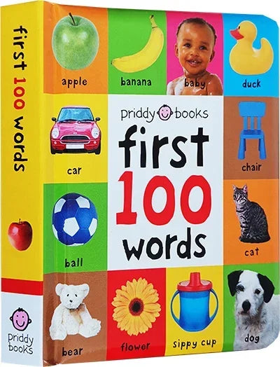 Montessori First 100 English Words Learning Cardboard Book Animals Colors Numbers Language Physical Picture Teaching Aids