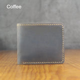 Luxury Handmade 100% Genuine Leather Men Wallet Purse Short Money Clip with Coin Pocket Male Money Bag Multi-Card Wallet Vintage