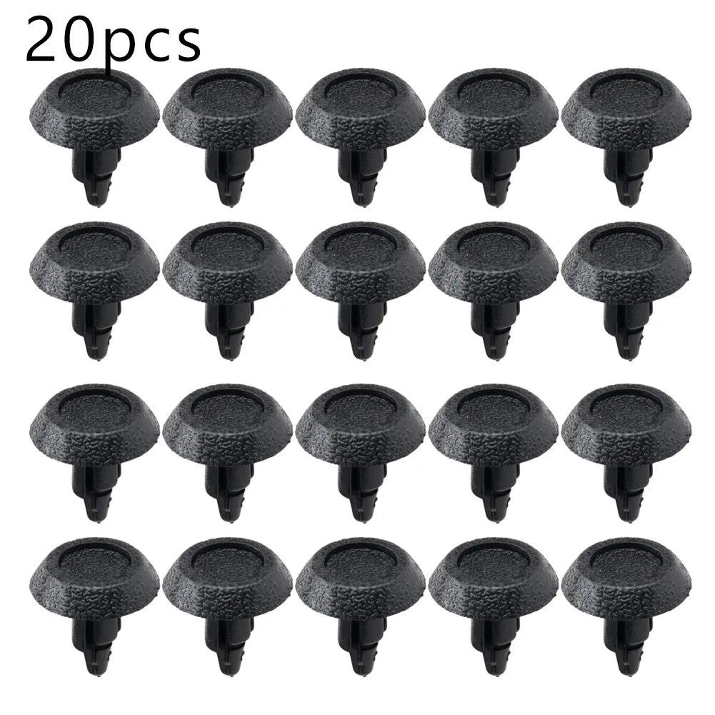 Car Bumper Fender Black Rivet Fasteners, Clipes de rebites de carro para Toyota Camry Carola, Clipes de carro, 7mm Hole