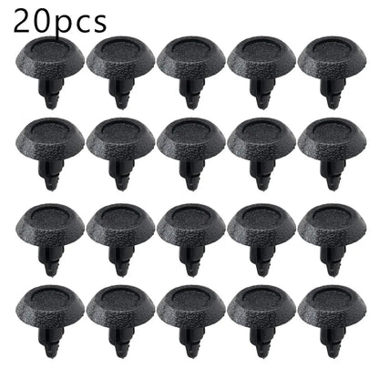 Car Bumper Fender Black Rivet Fasteners, Clipes de rebites de carro para Toyota Camry Carola, Clipes de carro, 7mm Hole