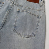 BKQU - Pantalones vaqueros rectos y holgados para mujer, cintura alta, pierna ancha, con diamantes de imitación, largos, moda urbana 2021, pantalones brillantes con diamantes