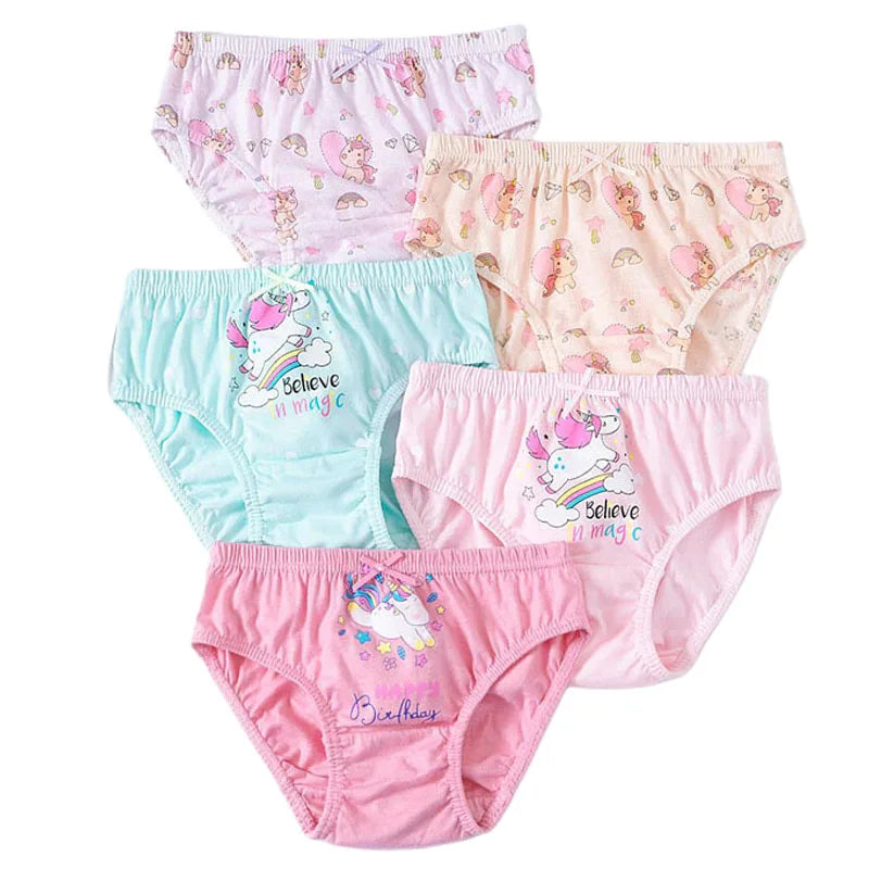 5 paquetes/caja de ropa interior para niños, bragas triangulares de algodón suave con dibujos de Mickey, transpirables, caja de regalo.