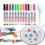 Magical Water Painting Pen Colorful Mark Pen Markers Floating Ink Pen Doodle Water Pens Children Montessori Early Education Toys