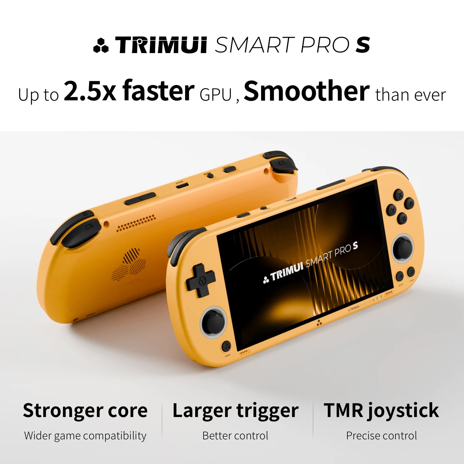 TRIMUI SMART PRO S Handheld Game Console 4.96''IPS Screen Allwinner A523 Processor Hall Joystick RGB Lighting TG5050 Game Player