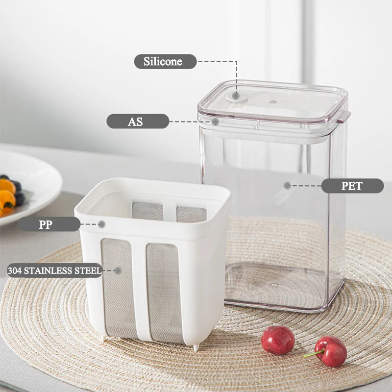 1100ml/1800ml Yogurt Filter Greek Yogurt Strainer Food Strainer Storage Container  Whey Separation Cheese Tools Kitchen Supplies