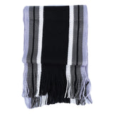 Classic Striped Outdoor Scarves Men Cashmere Soft Knitted Striped Scarf Long Tassel Neck Warmer Men'S Winter Scarf