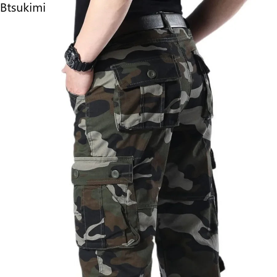 Men's Camouflage Cargo Pants Camo Cargo Multi Pockets Military Tactical Pants Man Hip Hop Joggers Streetwear Sweatpant for Men